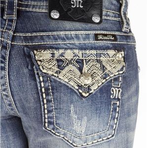NWOT Miss Me Signature Rise Aztec bootcut jeans